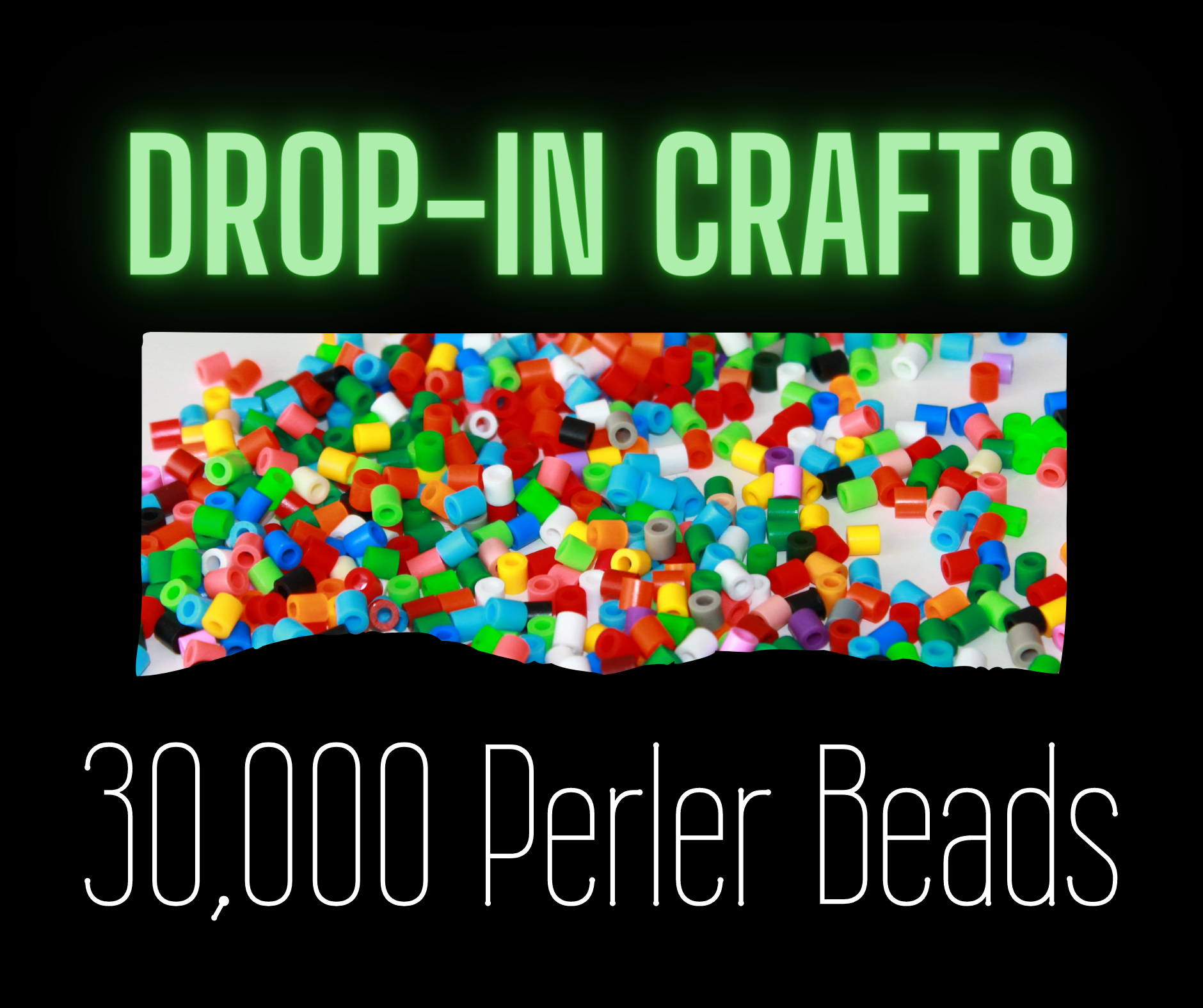 Drop-In Teen Crafting Logo Perler Beads