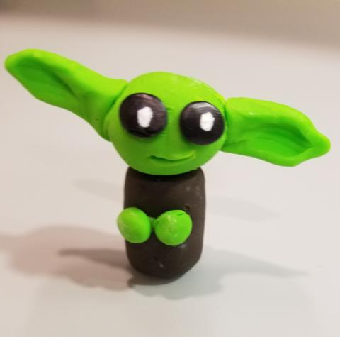 polymer clay Baby Yoda