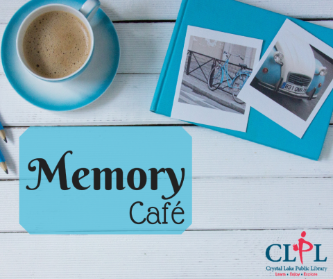 Memory Cafe - cup of coffee and 2 photographs