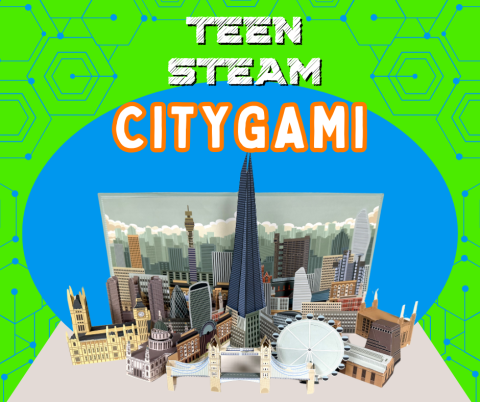 Teen STEAM Citygami: Example of Citygami City