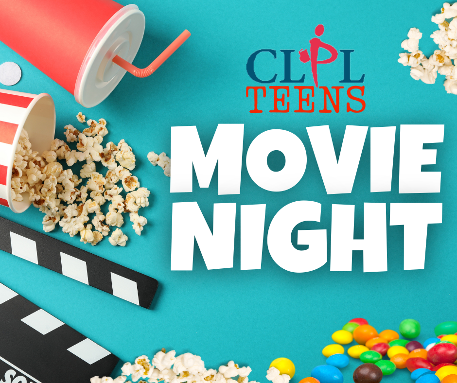 Teens movie night graphic